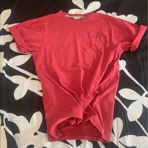 Size XL light red Tommy Hilfiger pocket tee like new!
